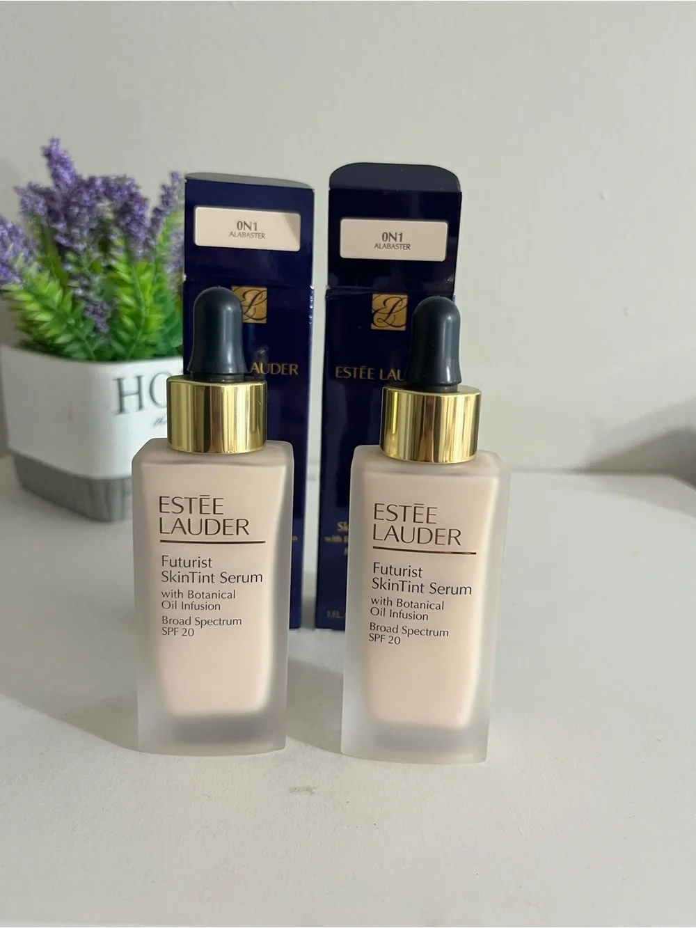 2x Estee Lauder Futurist SkinTint Serum Foundation, 0N1 Alabaster